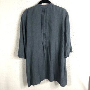 CP Shades Cardigan Womens Small Charcoal Linen Blend Lagenlook Boho Minimalist